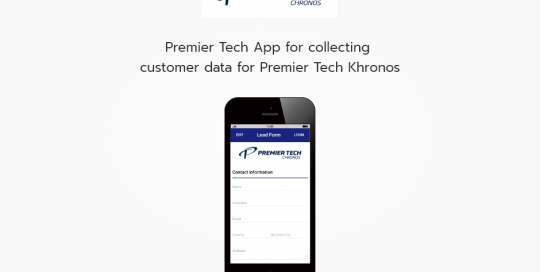 Premier Tech App App for collecting customer data for Premier Tech Khronos